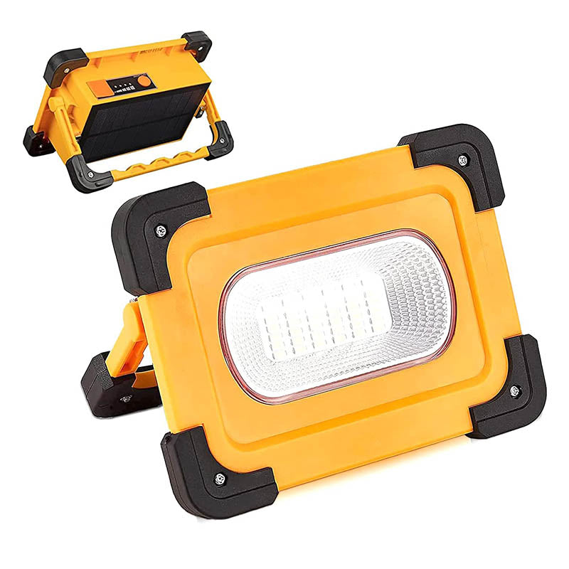Rechargeable Solar LED Work Light 4 Light Modes for Job Site Lighting Emergency Camping-30W