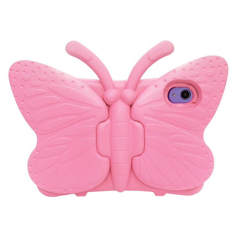 iPad Case For iPad Mini 6 Cartoon 3D Butterfly EVA Proof Shockproof Case with Bracket-PInk