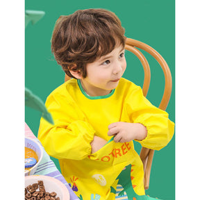 Children Waterproof Art Smock Painting Round Neck Aprons-Dinosaur