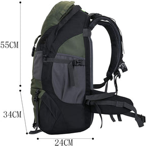 50L Hiking Backpack Waterproof Lightweight Suitable for Outdoor Camping Travel-Army Green