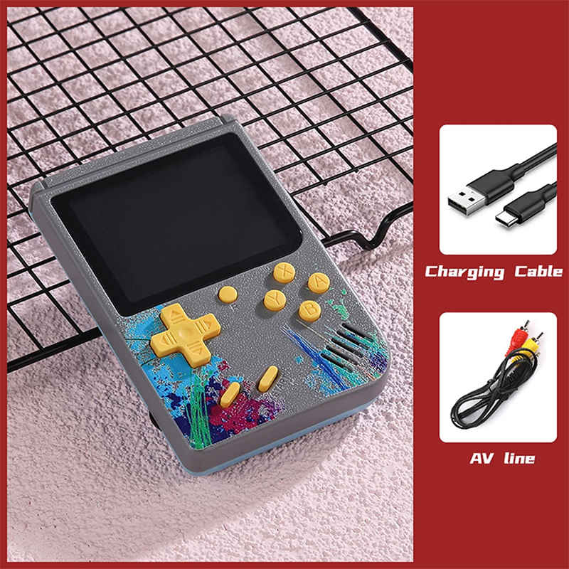 3.0inch Screen Retro Handheld Game Console 500 Classic FC Games Support to TV Output-Cyan