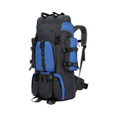 55L Backpack Internal Frame Hiking Water Resistant Travel Packs with Rain Cover-Blue