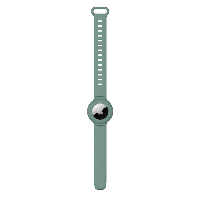 Apple Airtags Watch Strap Silicone Protective Sleeve-SageGreen