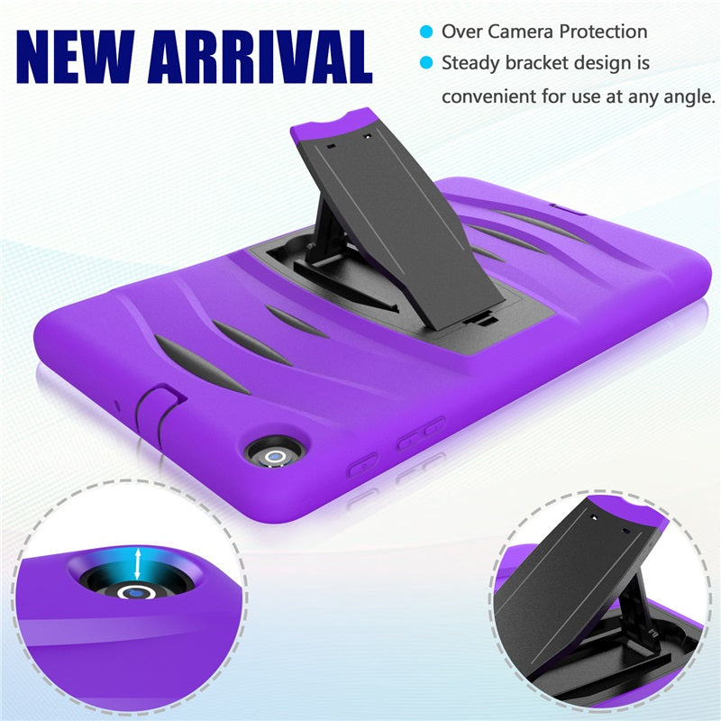 Shock Wave Kickstand Case Anti-Fall Protection For Samsung Tab A 10.1 T510/T515(2019)-Purple