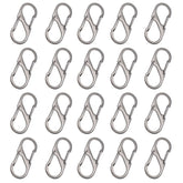 20 Pcs Small Carabiner Keychain Clip Dual Spring Snap Hooks-Gun