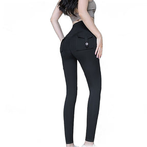 Womens Legging Peach Lifting Seamless Booty High Waisted Yoga Pants-Black