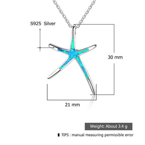 Ocean Starfish Pendant Necklace Valentine Gifts for Women Girlfriend