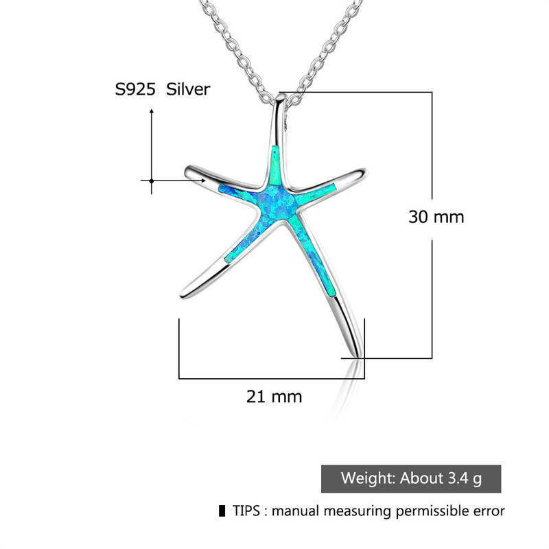 Ocean Starfish Pendant Necklace Valentine Gifts for Women Girlfriend