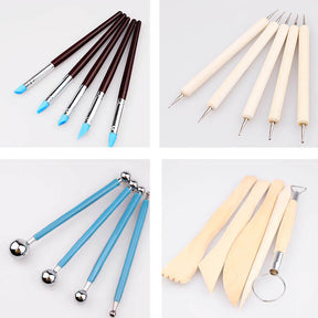 25 Pcs Clay Sculpting Tools Set for Sculpture Pottery