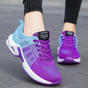 Womens Jogging Shoes Mesh Casual Lightweight Cushioned Sneakers-Purple