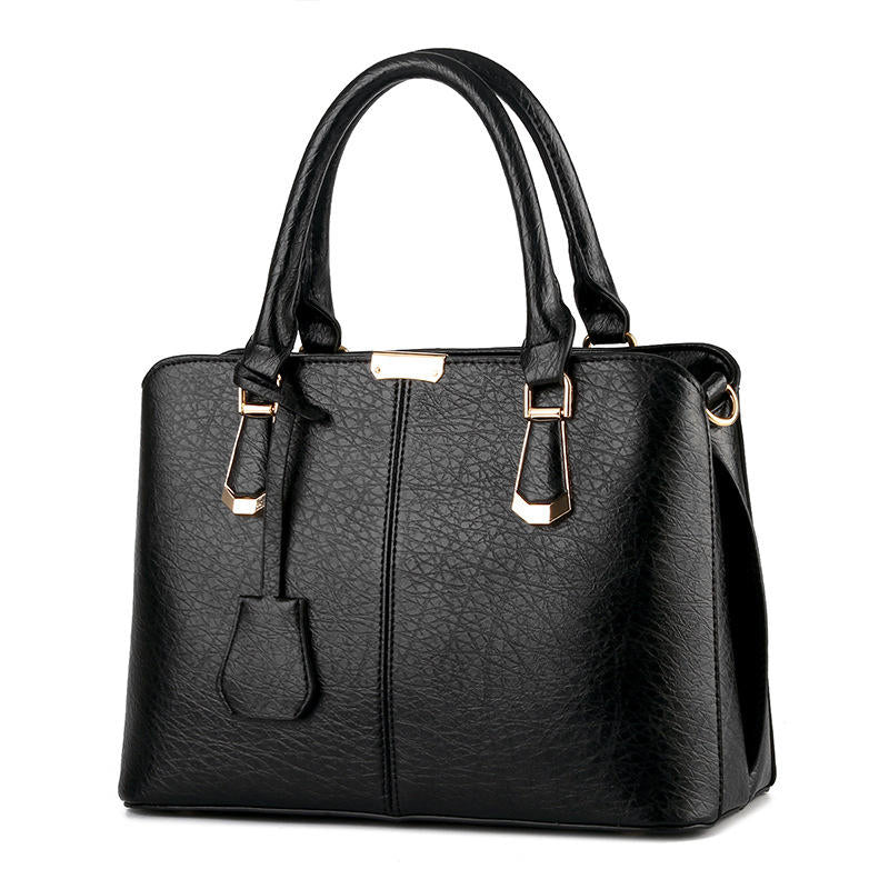 Womens Fashion Handbags Top Handle High Capacity Tote-Black