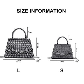 Glitter Rhinestone Crossbody Evening Bag Bling Clutch Purse for Women-Silver