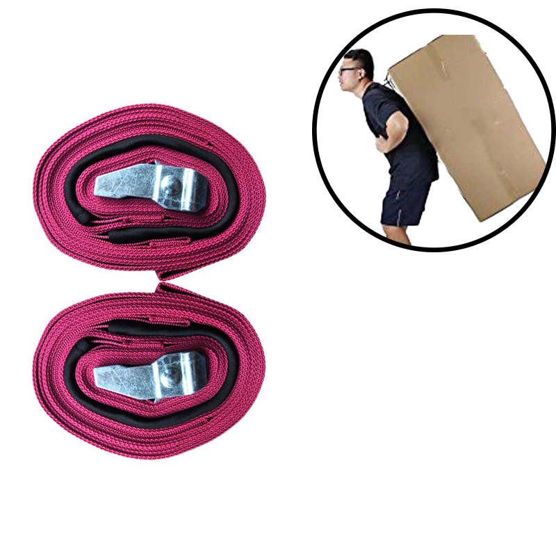 One Person Moving and Lifting Straps for Safely Move Carry Secure Appliances-Fuchsia