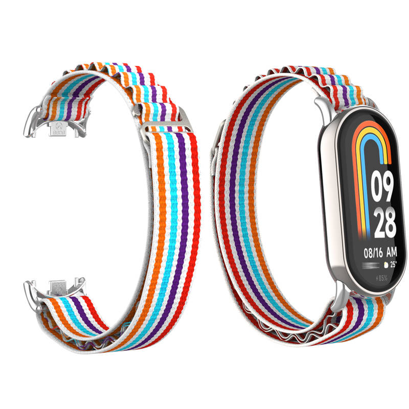 Nylon Sports Strap with Adjustable Metal G-hook for Mi 8 Watch-Colorful A