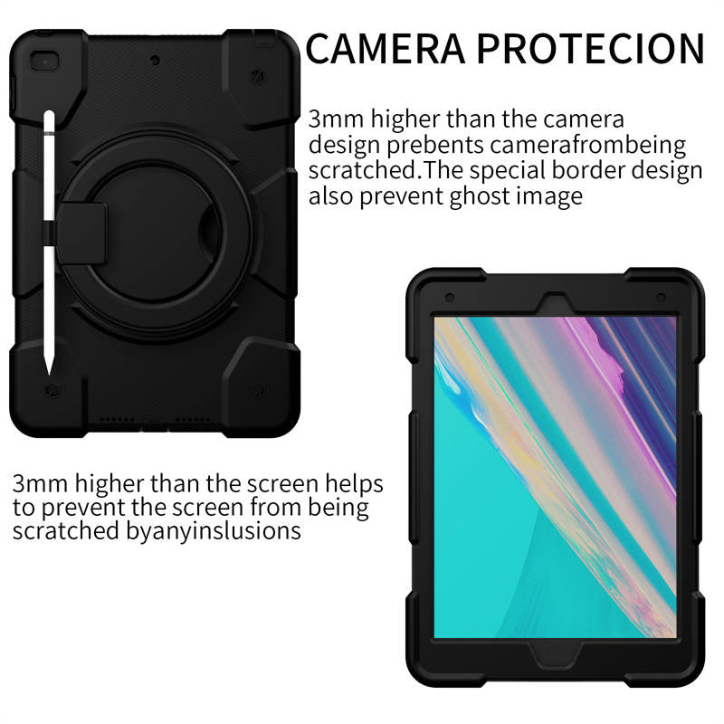 iPad Case For iPad 10.2 with 360¡ãSwivel Stand-Black