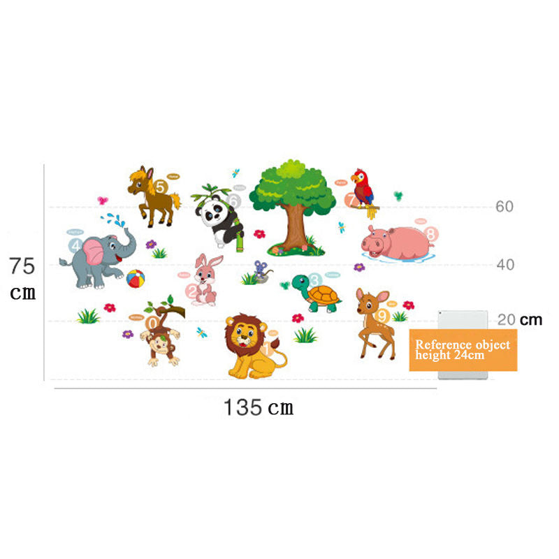 Creative Cartoon Removable 3D Wall Stickers Forest Animal Gathering Decoration For Children Room-07