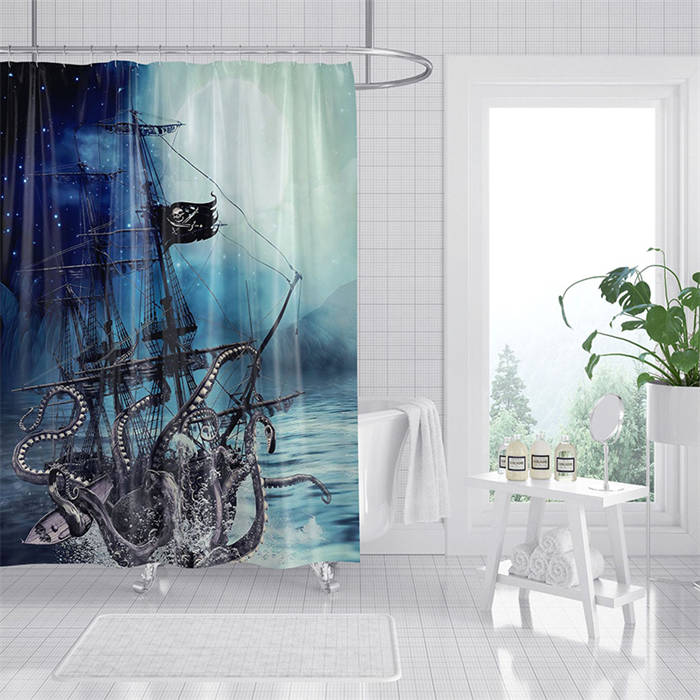 Shower Curtains with 12 Hooks for Bathroom Decor-8