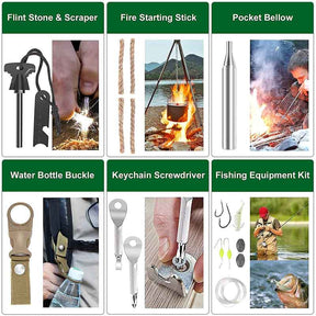 Survival Kit Gifts for Men Equipment Supplies Kits for Camping Hiking Adventures