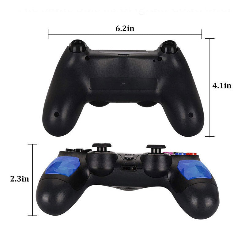 Wireless Controller Gamepad with Dual Vibration/Audio Jack/Touch Pad for PS4