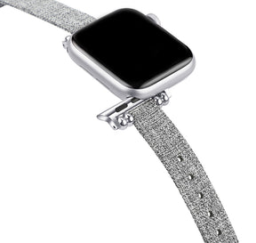 Slim Canvas Watch Band With Positioning Beads For Apple Watch SE/6/5/4/3/2/1(Light Grey)