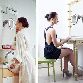 Home & LivingLED 10X Magnifying Makeup Mirror with Power Locking Suction Cup