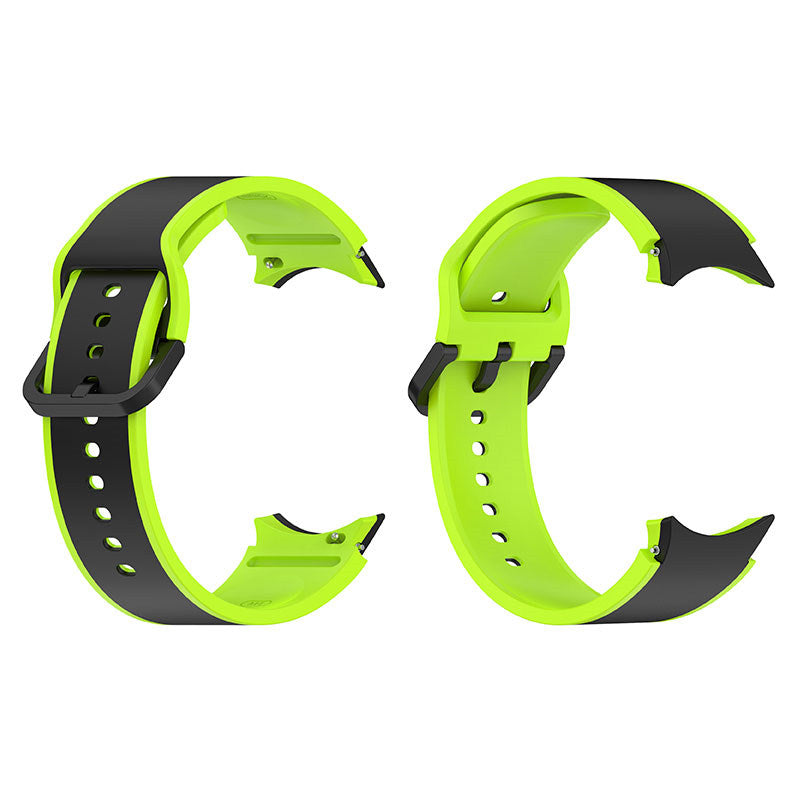 20mm Two Tone Silicone Sports Strap for Samsung Galaxy Watch 5-BlackGreen