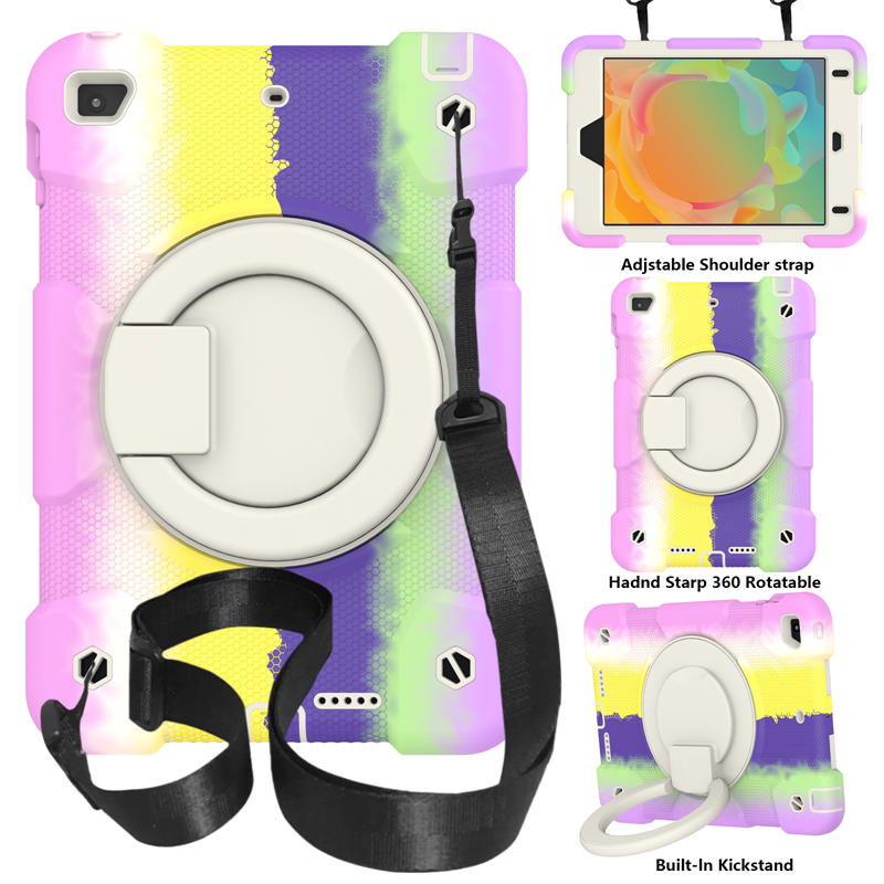 iPad Case For iPad Mini 4/5 with 360¡ãSwivel Stand-Colorful Purple