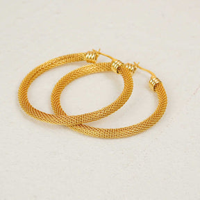 Pair of Classic Big Spiral Hoop Earrings For Women