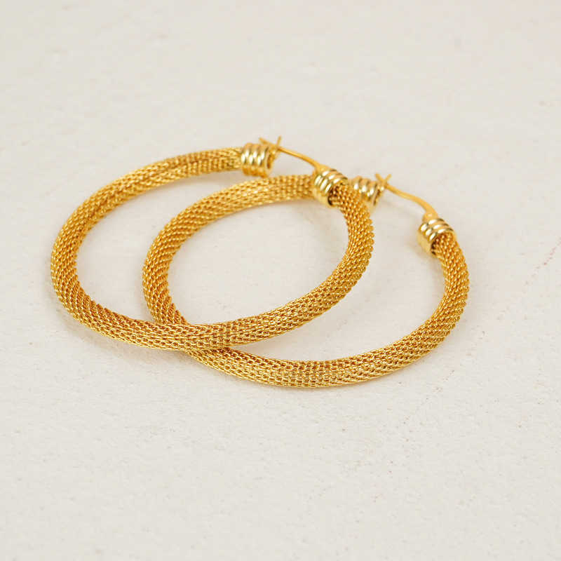 Pair of Classic Big Spiral Hoop Earrings For Women