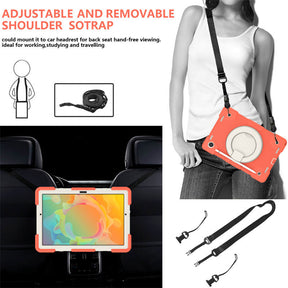 Tab A 8 X200/X205 Samsung Tablet Case with 360¡ãSwivel Stand-Coral Orange