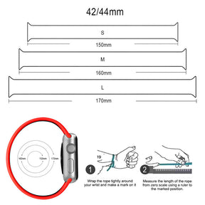 Sports Breathable Silicone Solo Loop Watchband for Apple Watch Series 6/5/4/3/2/1/SE-BlackGray