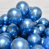 50pcs 12 Inch Metallic Latex Balloons Party Balloons for Party Birthday -Blue