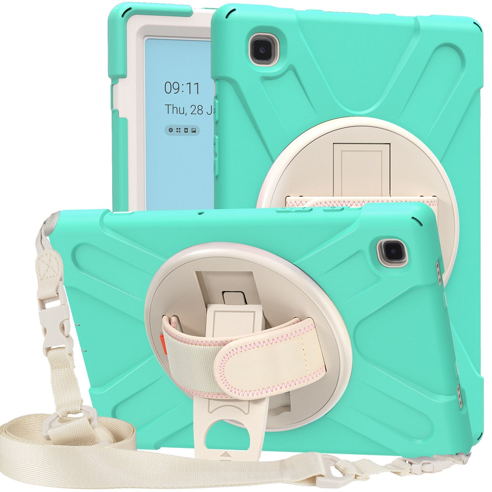 Morandi Tablet Case For Lenovo Tab M10 FHD Plus TB-X606F X606X 2020 10.3 Smart Cover With Kickstand+Strap-Mint Green