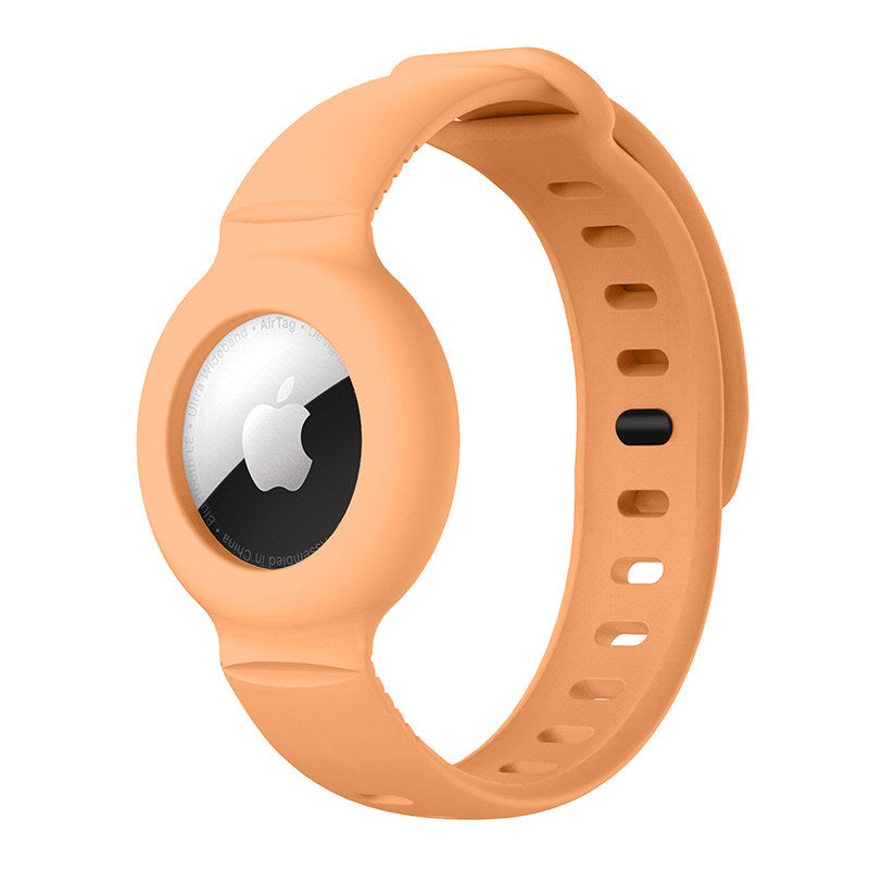 Apple Airtags Watch Strap Silicone Protective Sleeve-Orange