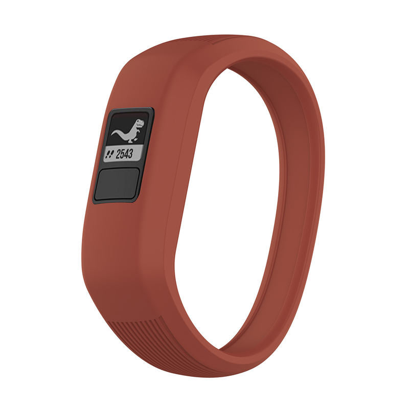 Soft Silicone Replacement Watchband for Garmin Vivofit JR Band for Kids Women Men-Red