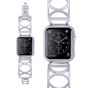 Fashion Hollow Metal Watch Band For Apple Watch SE/6/5/4/3/2/1(Silver)