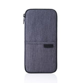 Family Travel Passport Wallet Document Organizer-Gray