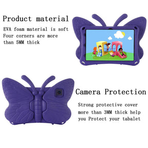Butterfly Samsung Tablet Case for Galaxy Tab A8 10.5 Inch 2021 (SM-X200/SM-X205/SM-X207)-Purple