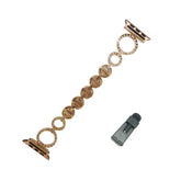 O Shape Watch Band Business Stainless Steel Wristbands for Apple IWatch Series SE/1/2/3/4/5/6 For Women-Rose Gold