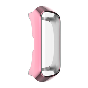 TPU Soft Slim Plating Full-Around Protective Watch Case Cover For Samsung Fit E-Pink