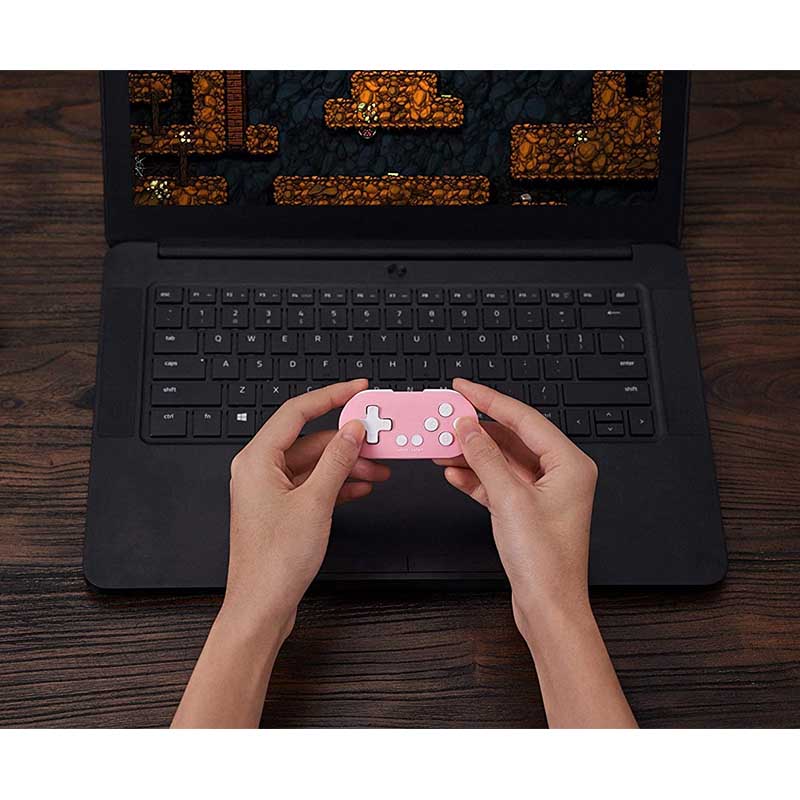 Bluetooth Gamepad Keychain Sized Mini Controller for Switch Windows-Pink