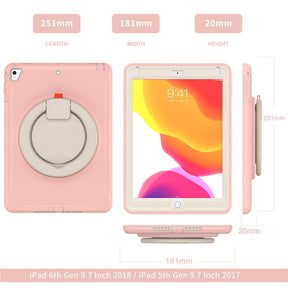 CowKing iPad Case With Handle Grip For iPad 9.7 2018/2017/Pro9.7/Air2/Air1-Pink