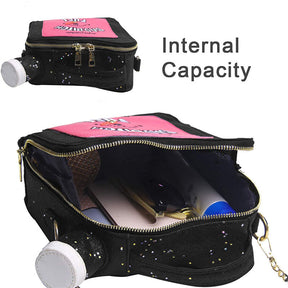 Women Fashion Sequin Crossbody Bag Fun Gasoline Handbag-Blue