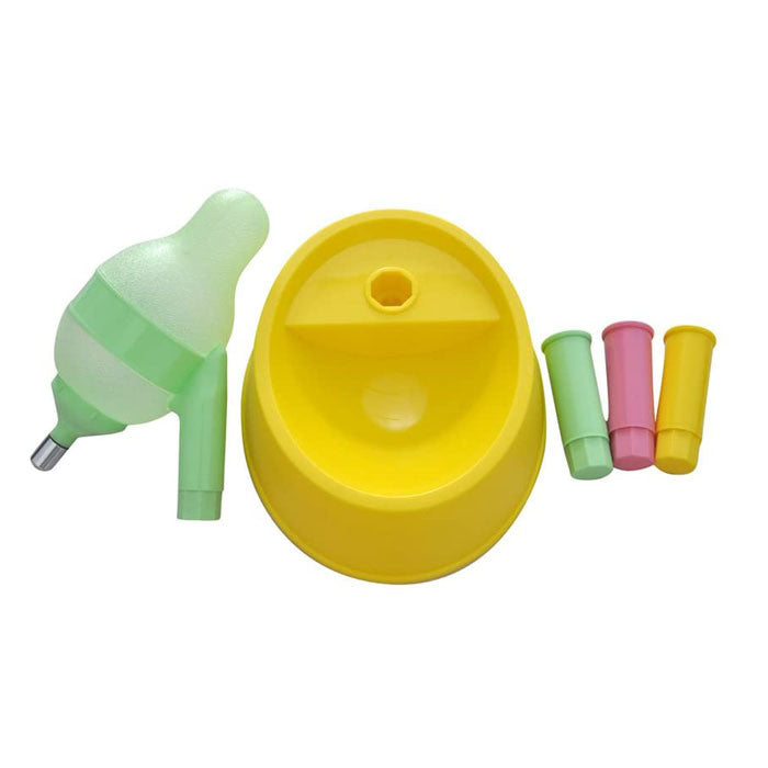 Pet Standing Water Dispenser with Detachable Pole Automatically Feeding Water-Yellow