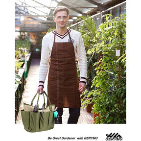 Home & LivingGarden Tools Bag Gardening Tote Organizer with 8 Deep Pockets for Gardener Regular Size Tools Storage -Khaki