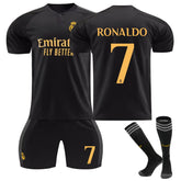 Real Madrid Second Away Jersey RONALDO #7 Soccer Jersey Kids Adult 3Pcs Jersey Kits