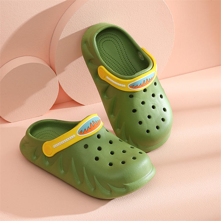 Cute Cartoon Childrens Beach Sandals Summer Toddler Boys Girls Slippers-Green