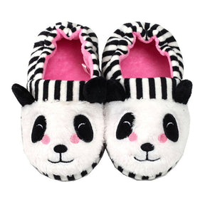 Cute Panda Plush Slippers for Baby Girls Soft Winter House Shoes