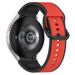 20mm Two Tone Silicone Sports Strap for Samsung Galaxy Watch 5-RedBlack