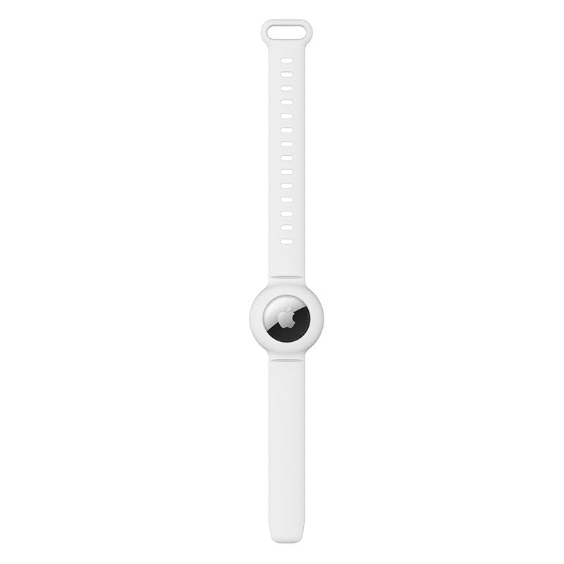 Apple Airtags Watch Strap Silicone Protective Sleeve-White